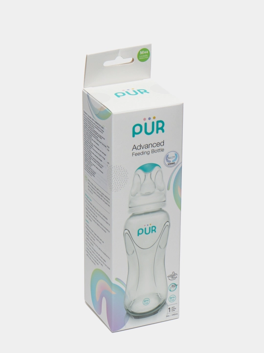 Butilka Pur Advanced 1802, ingichka bo'yin bilan, 8 untsiya, 250 ml