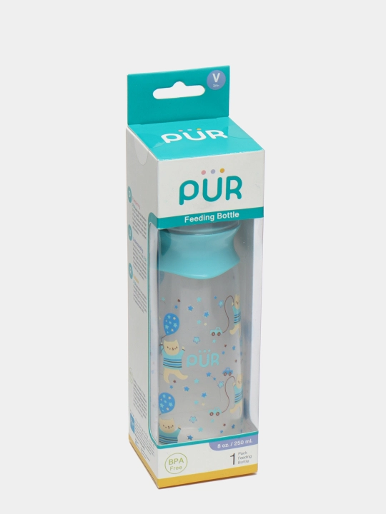 Бутылочка для кормления Pur 1102, с силиконовой соской, 250 мл