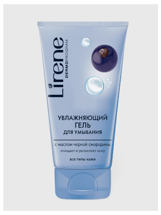 Gel yuvinish uchun Lirene, qora smorodina yog'i bilan, 150 ml - 