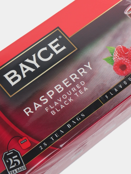 Qora choy Bayce, malina hidi bilan, 25 dona * 1.5 g