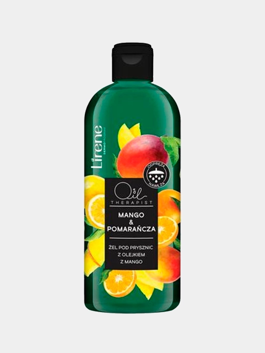 Гель для душа Lirene Oil Therapist, манго и апельсин, 400 мл