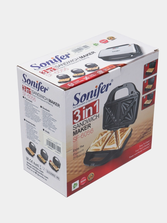 Vafli pishirgich Sonifer SF-6056, 3 tasi 1 da