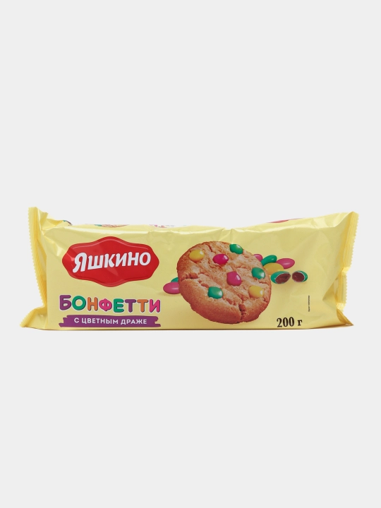 Yog'li pechenye Yashkino, rangli draje bilan, 200 g - 