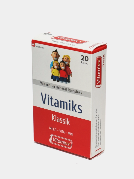 7 yoshdan katta bolalar uchun vitamin-minerallar kompleksi,  20 kapsula