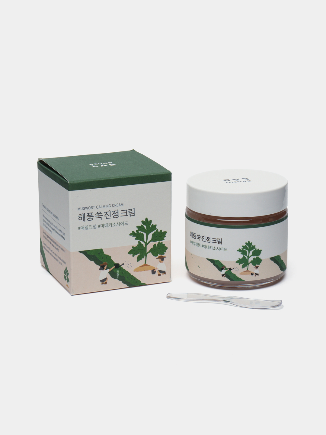 Лёгкий успокаивающий крем с полынью Round Lab Mugwort Calming Cream, 80 мл