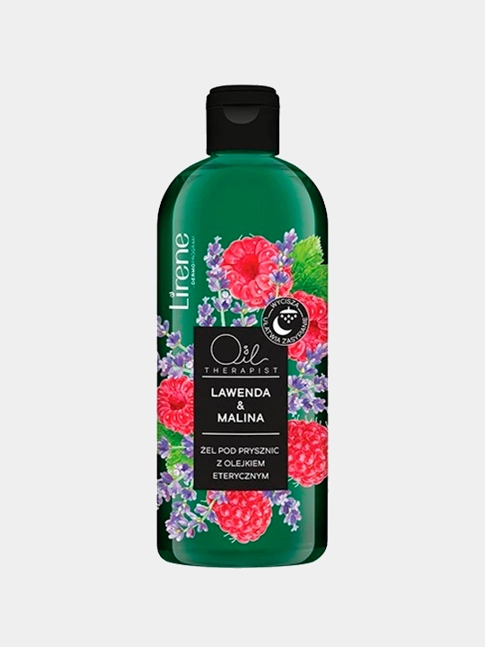 Gel yuvinish uchun Lirene Oil Therapist, lavanda va malina, 400 ml - 