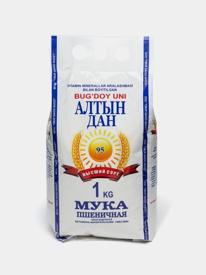 Пшеничная мука Алтын Дан высший сорт, 1 кг — АЛТЫНД-P045338