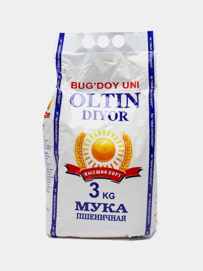 Мука пшеничная Oltin Diyor, 3 кг — АЛТЫНД-P04533F