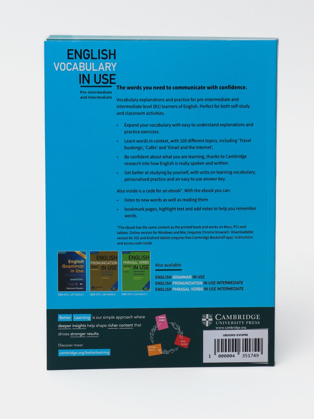 English Vocabulary in Use Pre-intermediate and Intermediate Book with  Answers 4th Edition купить по низким ценам в интернет-магазине Uzum (282140)