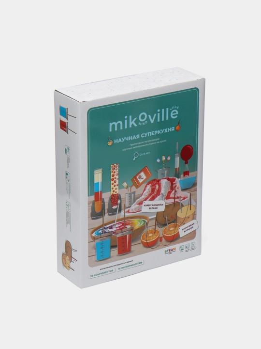 Детский набор для опытов экспериментов Mikoville Ilmiy, 12 экспериментов