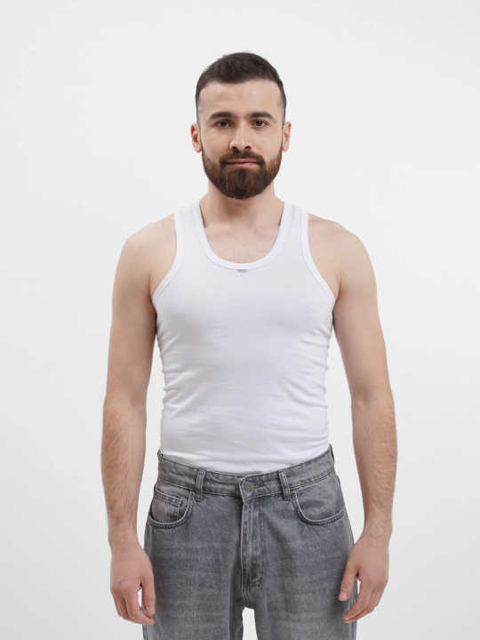 Erkaklar uchun mayka, paxtali, choksiz M-dan 6 XL