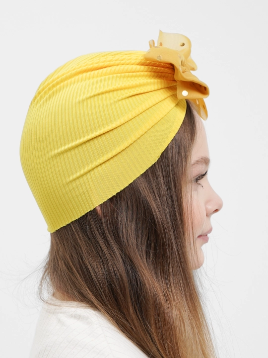 Шапка-тюрбан для девочек, чалма с бантом детская