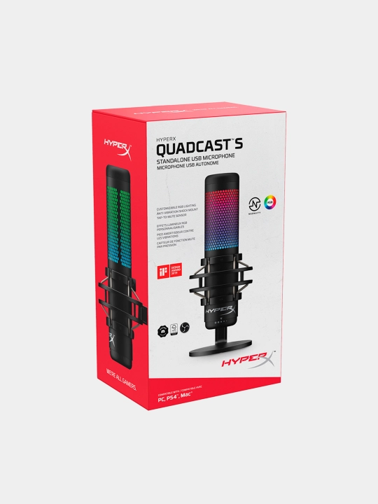 Mikrofon HyperX QuadCast S, RGB