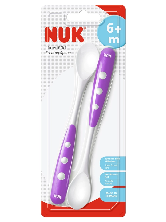 Ложка для кормления NUK от 6 месяцев, 2 шт, 3 цвета