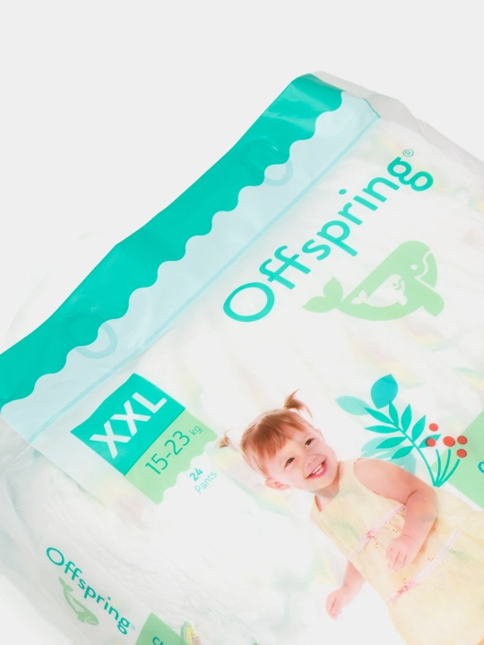 Tagliklar-trusiklar Offspring, avakado rangi, XXL, 15-23 kg, 24 dona