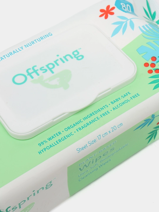 Biologik parchalanadigan nam salfetkalar Offspring, 80 dona