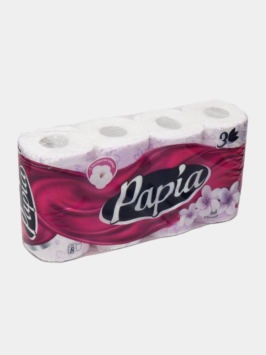 Tualet qog'ozi Papia Bali Flower, 3 qavatli, 8 dona
