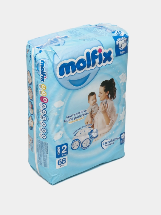 Bolalar uchun tagliklar Molfix Jumbo 2, 68 dona