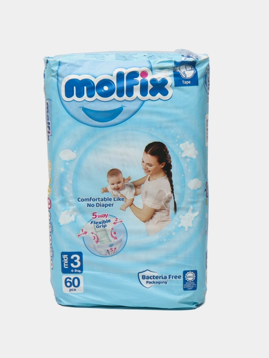 Bolalar uchun tagliklar Molfix Jumbo 3, 60 dona - 