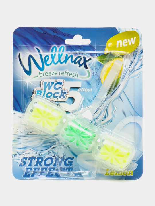 Туалетный блок для унитаза Wellnax, Lemon, 57 г - 