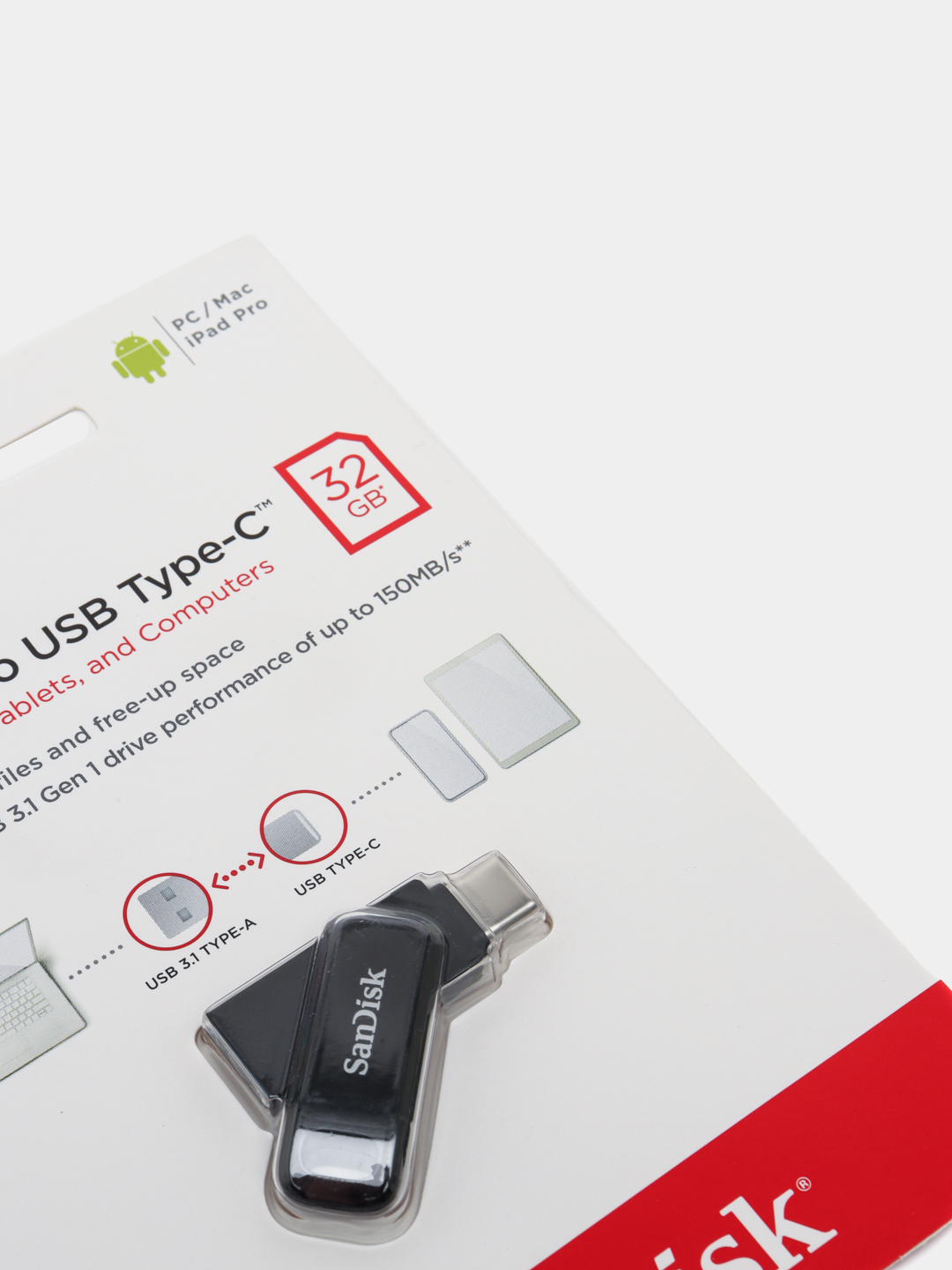 Купить Sandisk Ultra Dual drive 32gb Go Usb Type-C 150Mb/s Usb 3.1 за ...