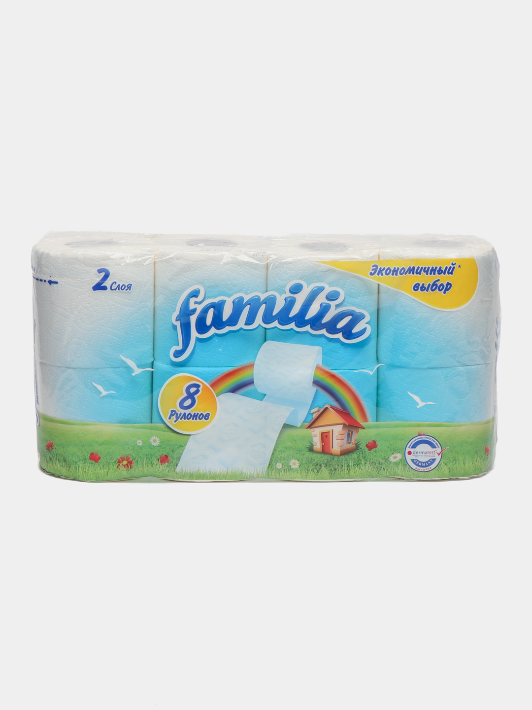 Туалетная бумага Familia Plus Радуга, 2 слоя 8 шт купить по низким ...