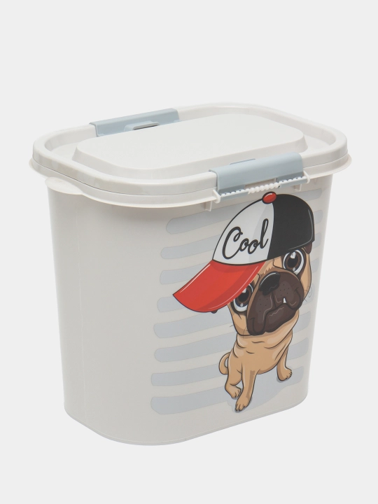 Контейнер для корма Dogs, овальный, 10 л