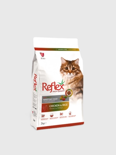 Reflex Gourmet курица с рисом, корм для взрослых кошек, 15 кг