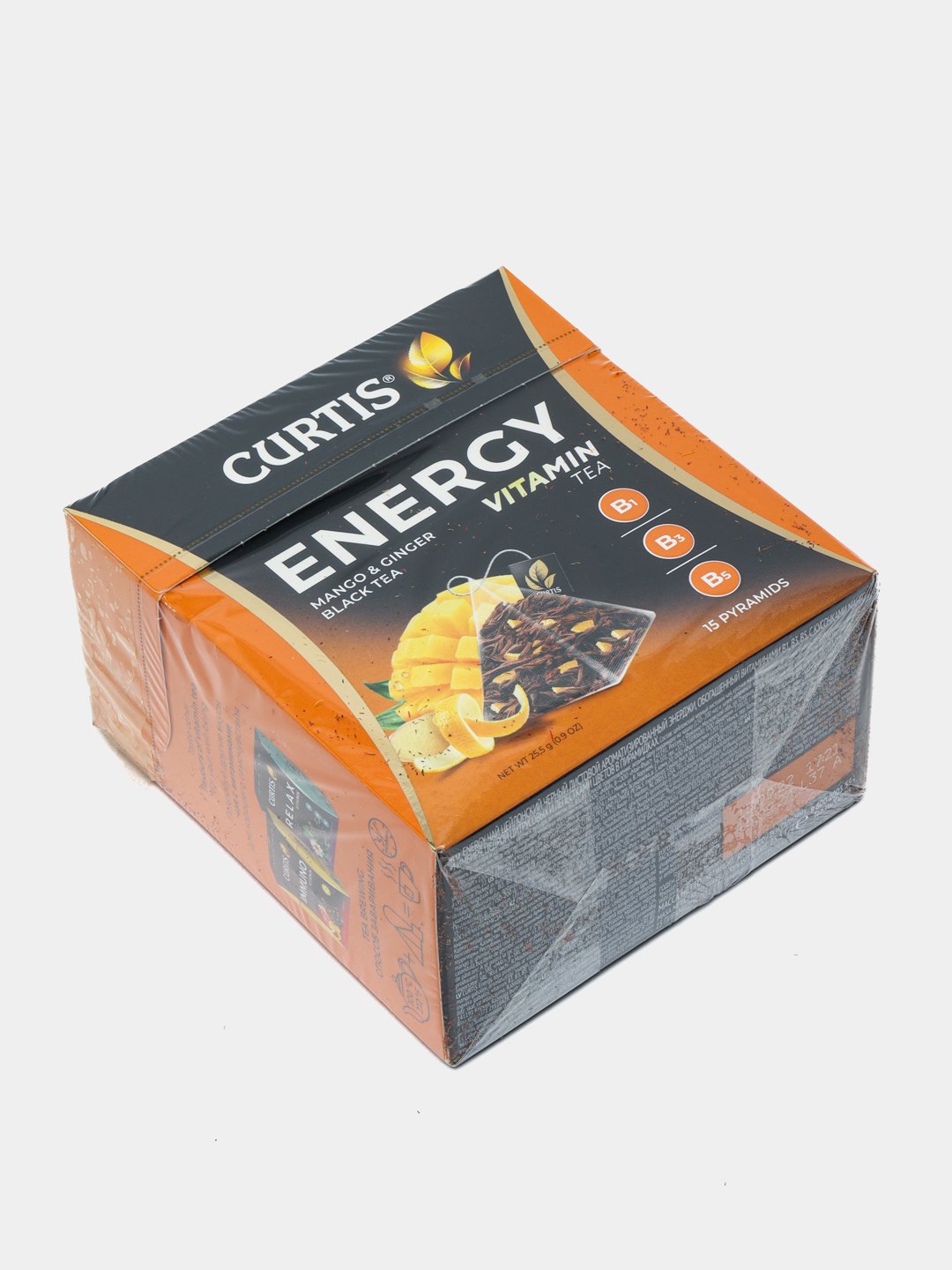 Черный <b>чай</b> Curtis Energy Vitamin <b>Tea</b>, <b>манго</b> <b>и</b> <b>имбирь</b>, 25.5 г