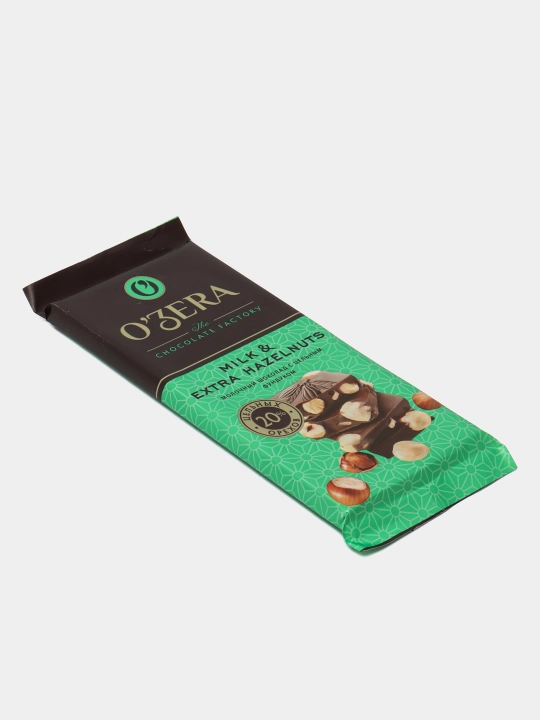 Шоколад молочный Ozera c цельным фундуком, 90 г