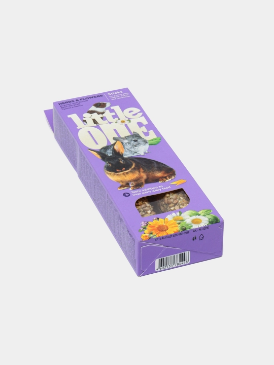 Палочки для грызунов Little One, с травами и цветами, 2 * 55 г