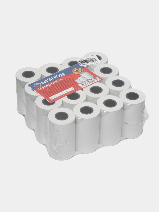 Termo qog‘oz, 56 mm * 13 m, qadoqda 16 o‘ram, chek qog‘ozi, chek tasmasi