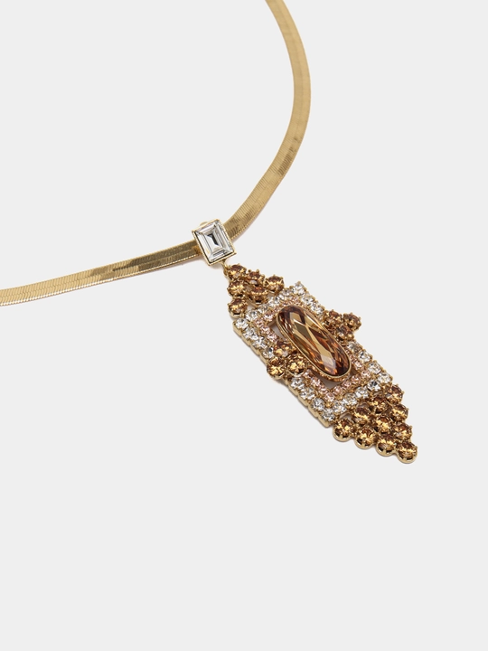 Подвеска-ожерелье SECESE цвет Gold/zlato на цепочке с кристаллами Swarovski
