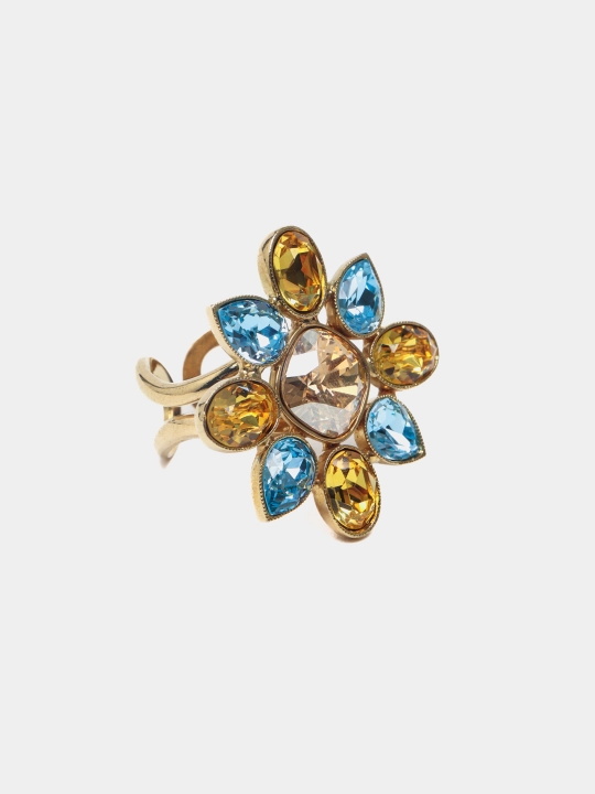 Кольцо Alexia с кристаллами Swarovski, цвет gold/zlato