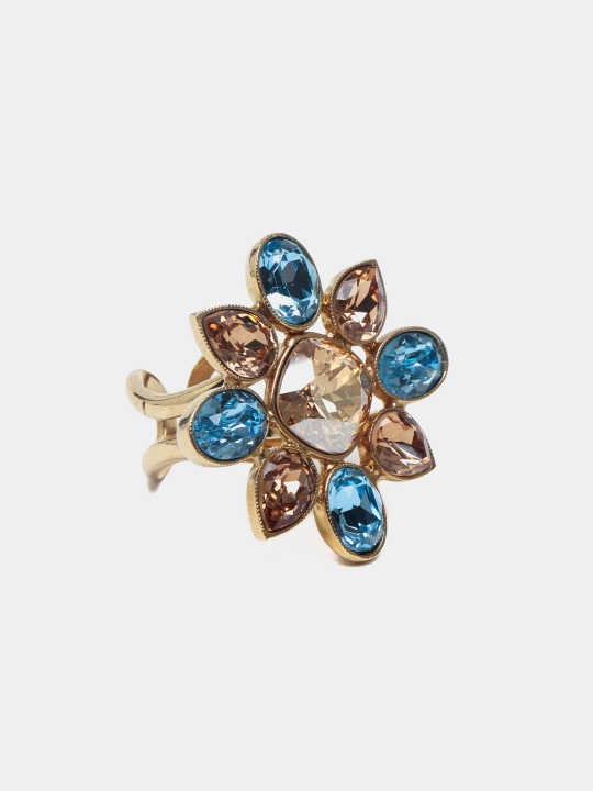 Кольцо Alexia с кристаллами Swarovski, цвет gold/zlato