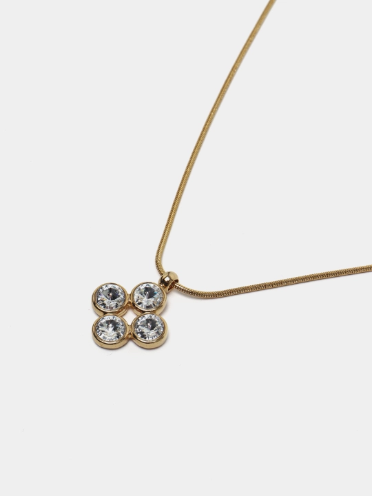 Kristallari Swarovski zanjirdagi MINI RIVOLI marjon rang Gold/zlato
