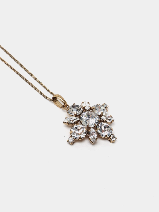 Подвеска-ожерелье Snowflake цвет Staro/zlato на цепочке с кристаллами Swarovski