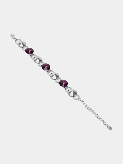 RIVOLI 1096 Ayollar bilaguzuk toshlari Swarovski rangi Rhodium