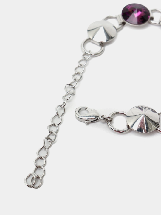 RIVOLI 1096 Ayollar bilaguzuk toshlari Swarovski rangi Rhodium