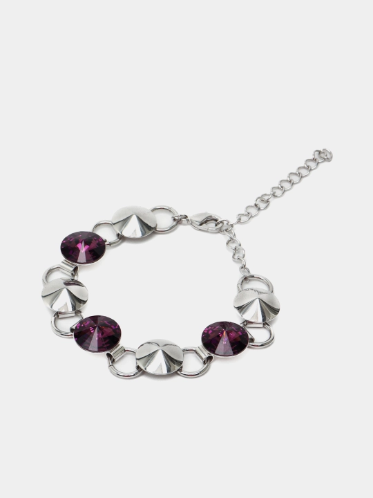 RIVOLI 1096 Ayollar bilaguzuk toshlari Swarovski rangi Rhodium - 