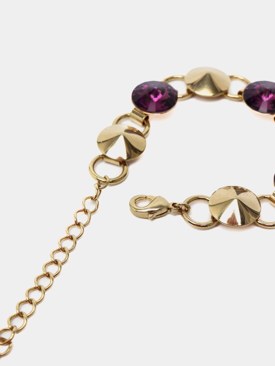 RIVOLI 1096 Ayollar bilaguzuk toshlari Swarovski rangi Gold/zlato