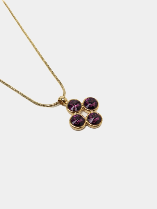 Kristallari Swarovski zanjirdagi MINI RIVOLI marjon rang Gold/zlato - 