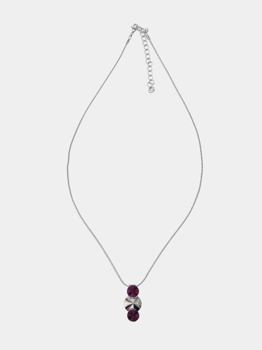 Подвеска-ожерелье ZOE цвет Rhodium на цепочке с кристаллами Swarovski