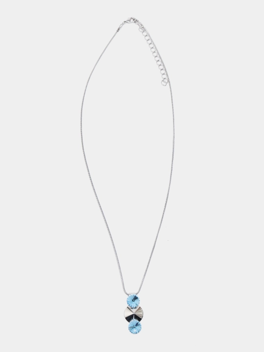 Подвеска-ожерелье ZOE цвет Rhodium на цепочке с кристаллами Swarovski