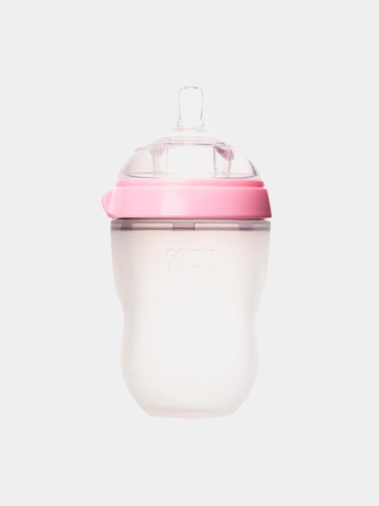 Suv idishi kolikaga qarshi Comotomo, pushti, 3 oy+, 250 ml