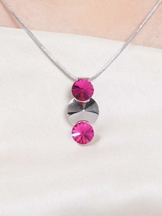 Подвеска-ожерелье ZOE цвет Rhodium на цепочке с кристаллами Swarovski