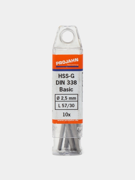Сверло по металлу Projahn HSS-G DIN 338 Type N BASIC, 2.5 x 57 мм, 1 шт