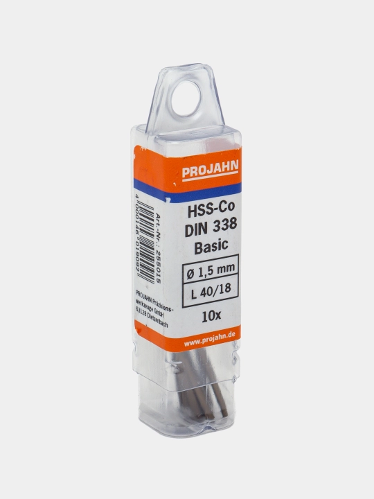 Сверло по металлу, Projahn Basic HSS-Co 1.5x40 мм, 1 шт
