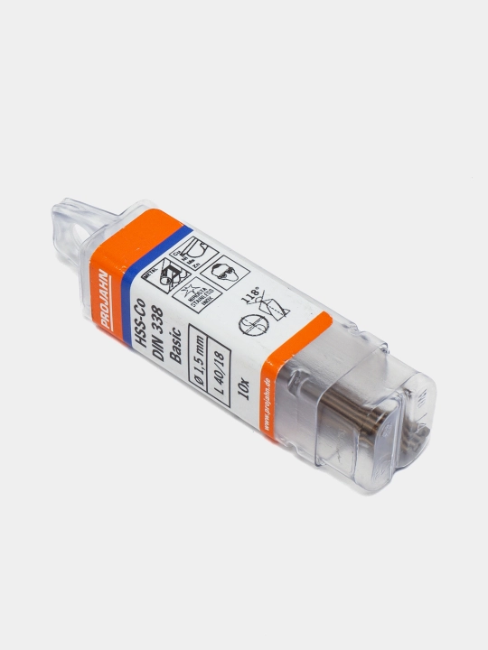 Сверло по металлу, Projahn Basic HSS-Co 1.5x40 мм, 1 шт