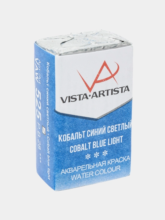 Краска акварель Vista-Artista Studio VAW, 525 кобальт синий-светлый, 2.5 мл